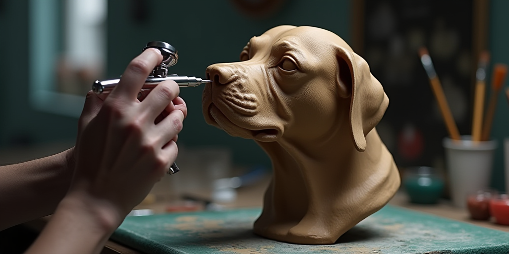 Busto perro 3d Busto perro 3d